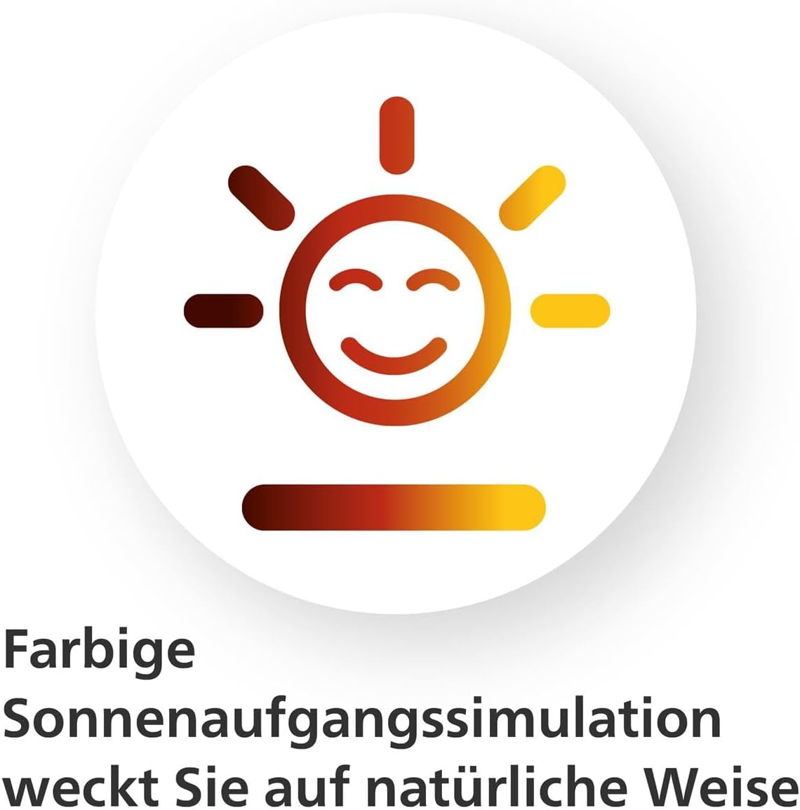 Philips Wake-up Light, farbige Sonnenaufgangssimulation, 20 Lichtstärken, 7 natürliche Klänge, Mitternachtslicht (Modell HF3531/01)