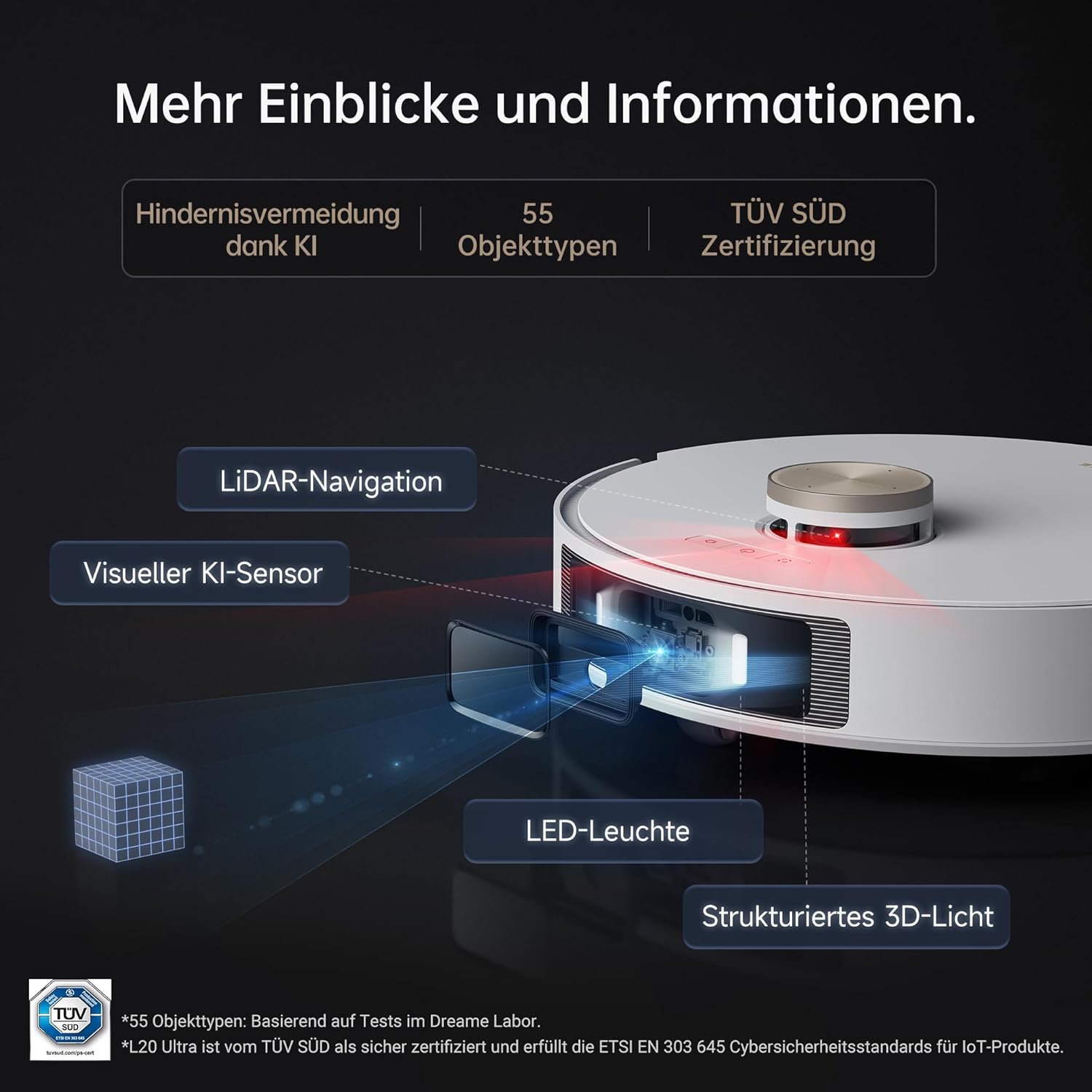 DREAME L20 Ultra Roboter Staubsauger mit MopExtend-Technologie