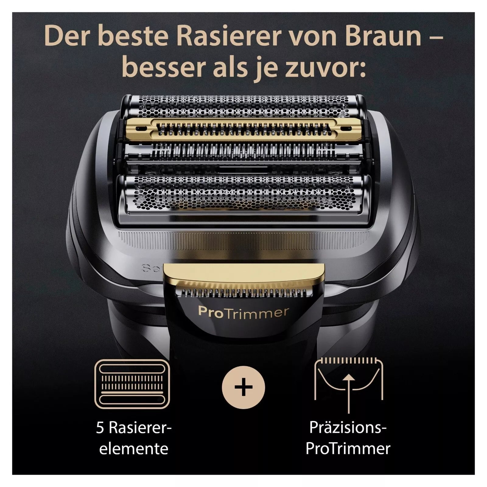 Braun Series 9 PRO+, Elektrorasierer, SmartCare Center, Nass und Trocken, 9577cc, Silber