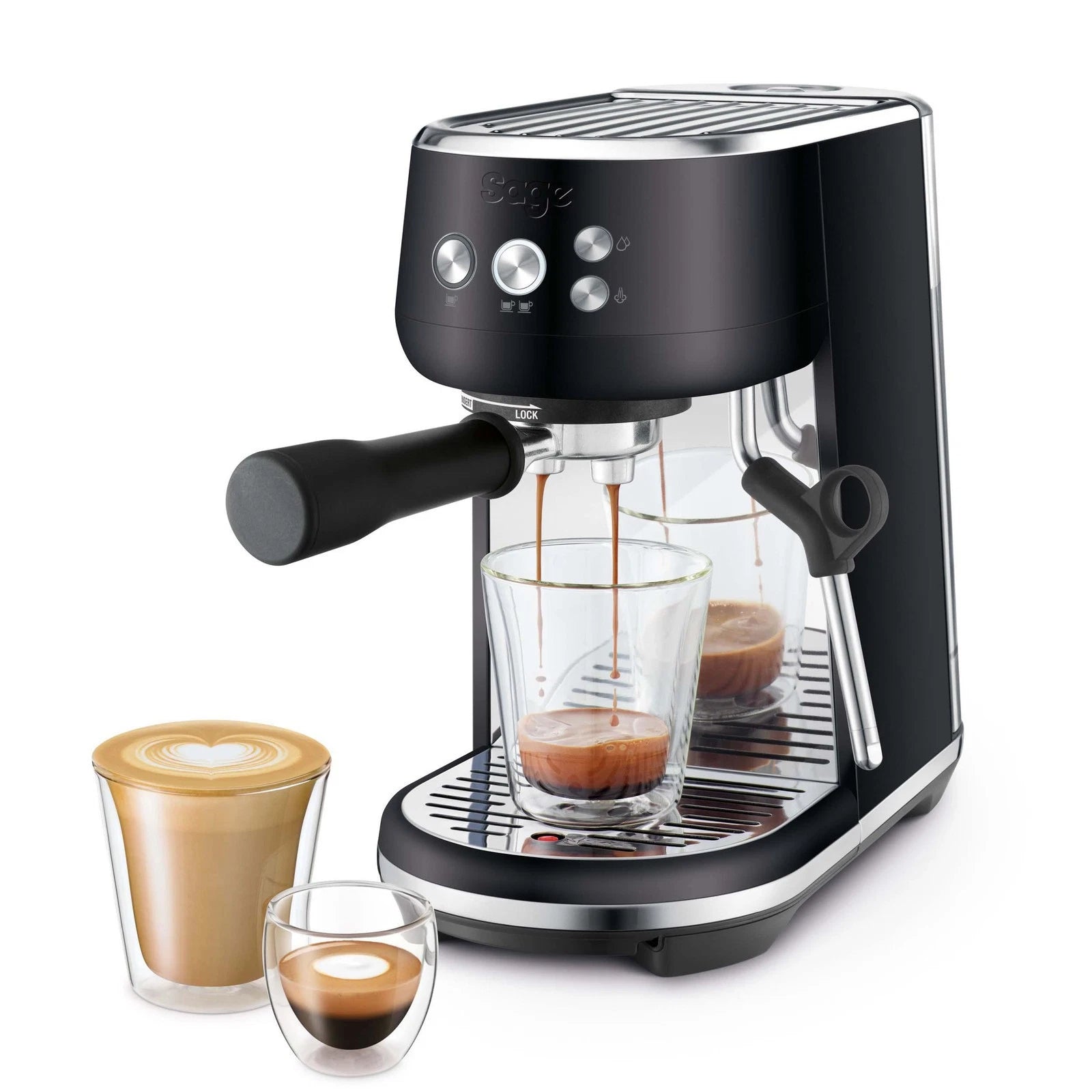 Sage The Bambino Espressomaschine SES450 Black Truffle Schwarz (SES450BTR4EEU1)