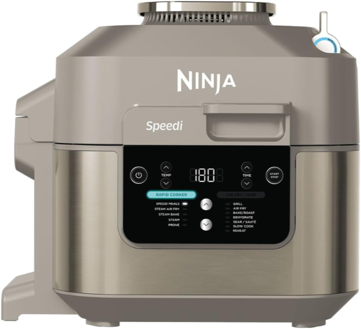 Ninja Speedi Multikocher, 5,7L, 12-in-1 Multicooker, Stone Gold ON500EUSTGD | Air fryer Heißluftfritteuse, Slow Cooker Langsamkochen, Grillen, Backen