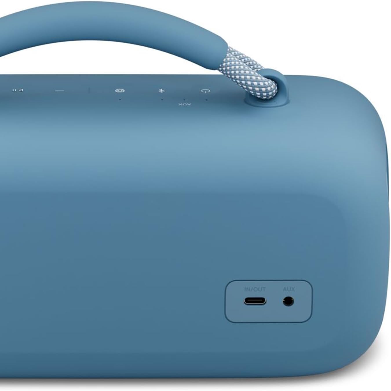 Bose Tragbarer SoundLink Max Lautsprecher, große tragbare Bluetooth Boombox mit Akku, wasserdichte Lautsprecher Boxen, 20h Akkulaufzeit, USB-C, AUX, Dämmerungsblau