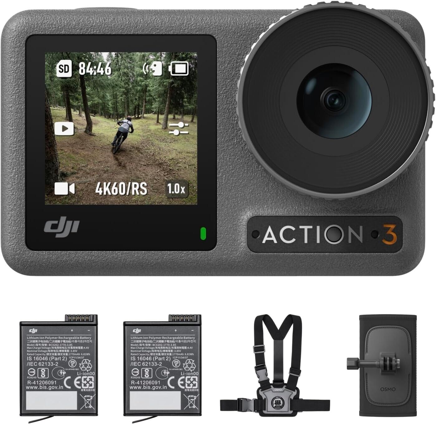 DJI Osmo Action 3 Outdoor-Combo - 4K HDR 360° Action Panorama Kamera NEU OVP