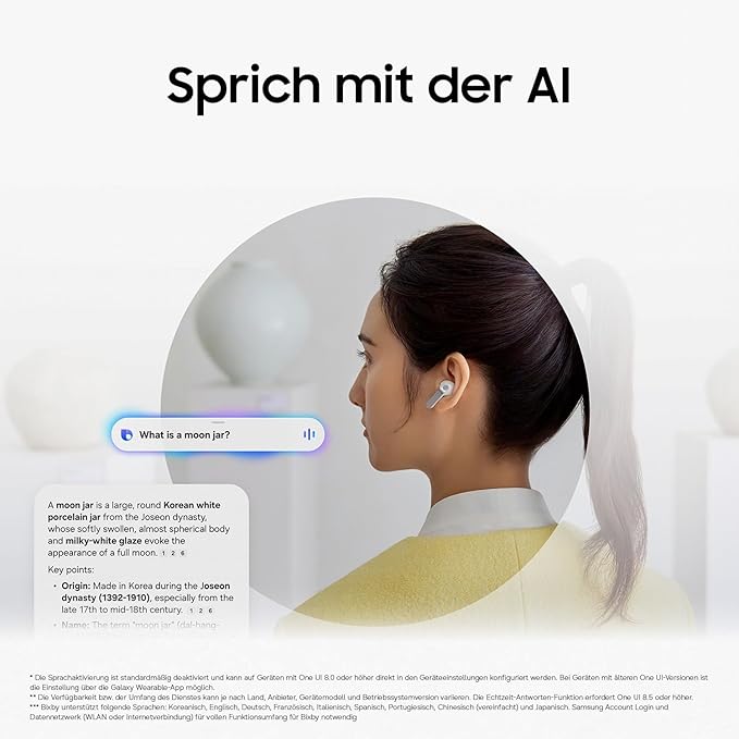 Samsung Galaxy Buds4 Pro, Bluetooth-Kopfhörer, Geräuschunterdrückung / Schwarz oder Weiß