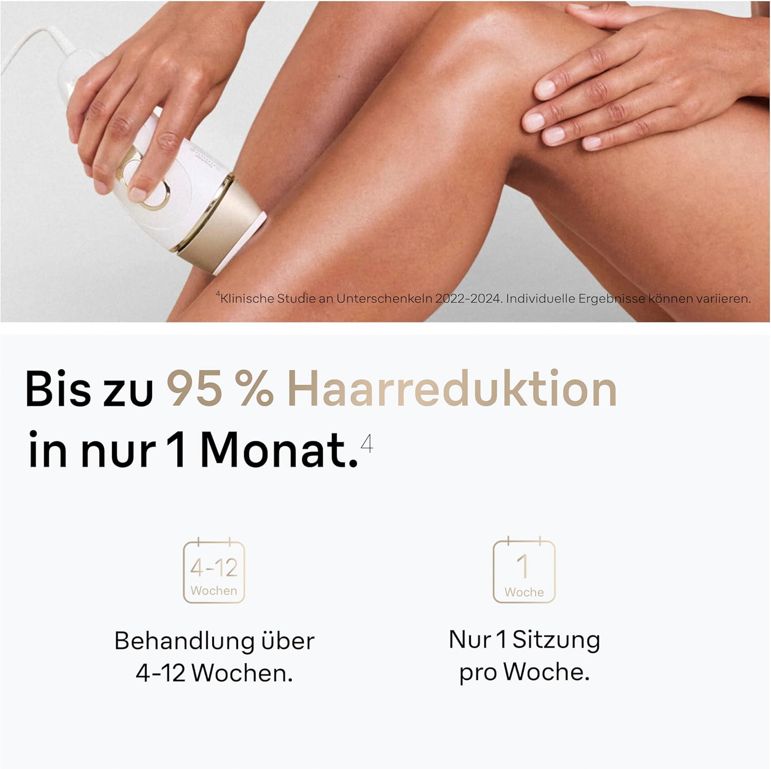 Braun IPL Silk·expert Pro 5 PL5358 – IPL Haarentfernungsgerät, Dauerhafte und Schmerzfreie Haarentfernung für Zuhause – inkl. Etui, Venus Rasierer, 4 Aufsätze, Designed in Germany –  Weiß/Gold