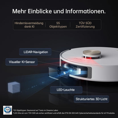DREAME L20 Ultra Roboter Staubsauger mit MopExtend-Technologie