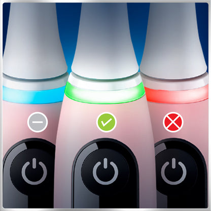 Oral-B iO Series 6N Elektrische Zahnbürste, Bluetooth, 5 Putzmodi, 2 Bürsten, 1 Reisetasche, Weiß/Rosa