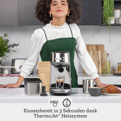 Sage The Bambino Siebträgermaschine Espressomaschine SES450 Edelstahl / Silber (SES450BSS4EEU1)