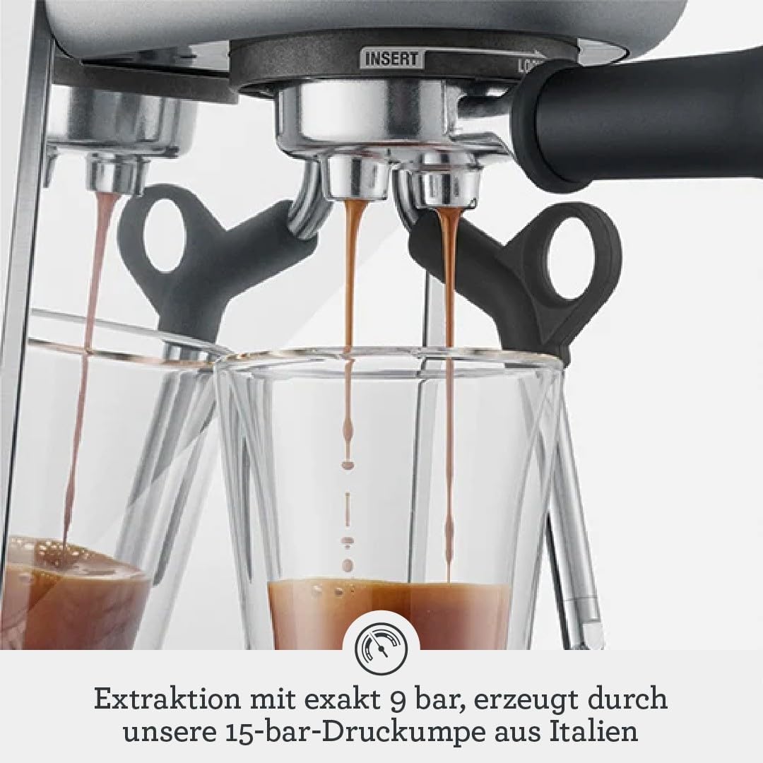 Sage The Bambino Siebträgermaschine Espressomaschine SES450 Edelstahl / Silber (SES450BSS4EEU1)