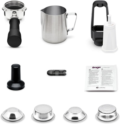 Sage The Bambino Siebträgermaschine Espressomaschine SES450 Edelstahl / Silber (SES450BSS4EEU1)
