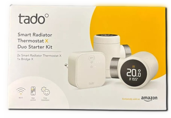 tado° Smartes Heizkörper-Thermostat X Starter-Kit (2 x Thermostat + 1 x Bridge X)