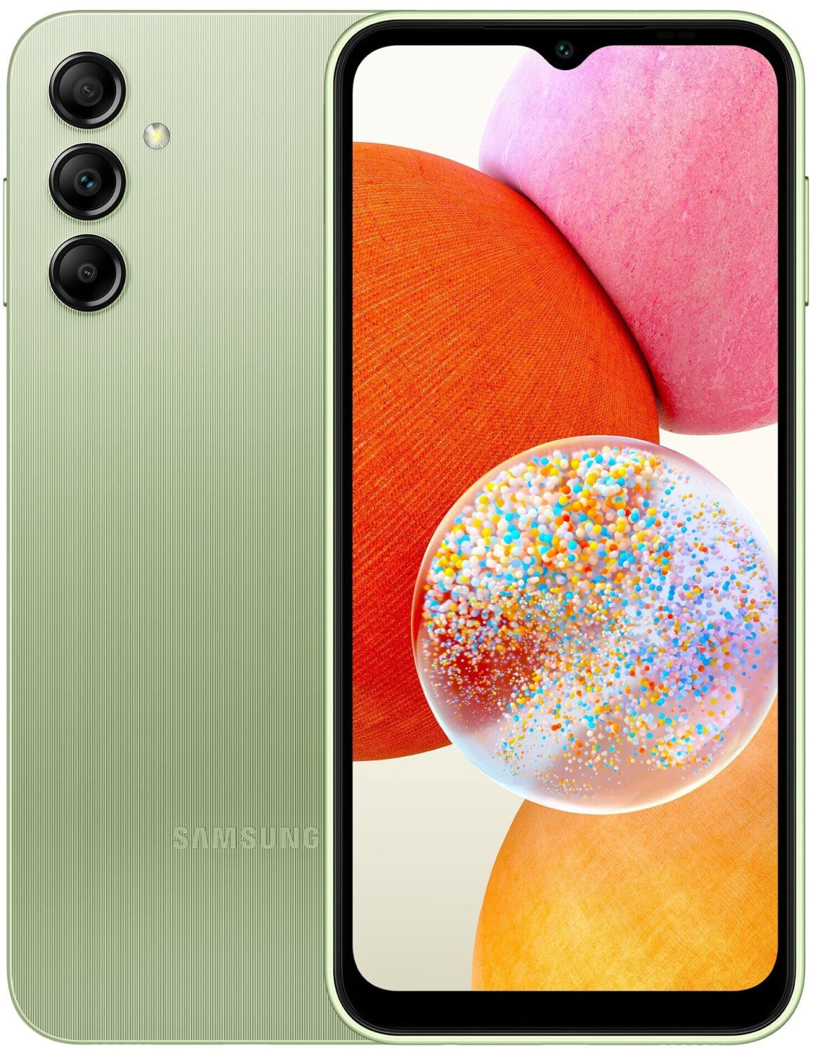 Samsung A145R/DSN LTE/4G Galaxy A14, Dual, 64GB 4GB RAM, Light Green / Lila-Silber