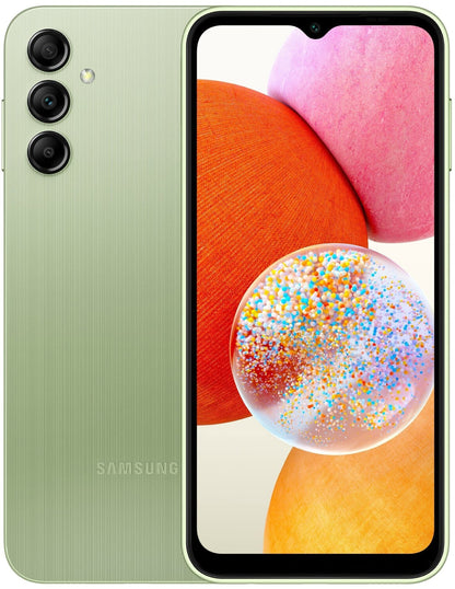 Samsung A145R/DSN LTE/4G Galaxy A14, Dual, 64GB 4GB RAM, Light Green / Lila-Silber