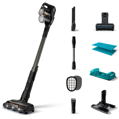 Philips SpeedPro XC8349/01 Max Aqua Plus 3-in-1 Kabelloser Staubsauger Schwarz