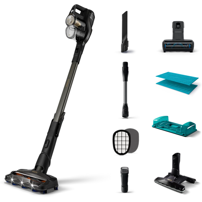 Philips SpeedPro XC8349/01 Max Aqua Plus 3-in-1 Kabelloser Staubsauger Schwarz